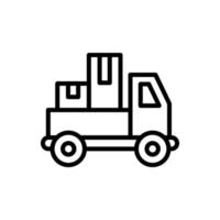 Delivery truck, manufacturing vector icon illustration