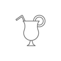 Cocktail vector icon illustration