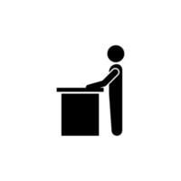 a speech from the rostrum vector icon illustration