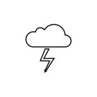 tormenta nube vector icono ilustración