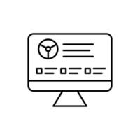 Monitor, test, driver vector icon illustration