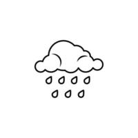 raining, climate, cloud vector icon illustration