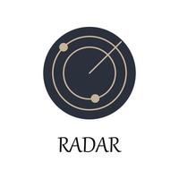 colored radar vector icon illustration