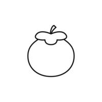 tomato outline vector icon illustration