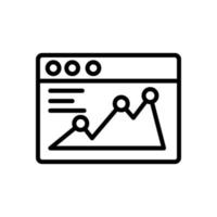 Browser, web site, chart vector icon illustration