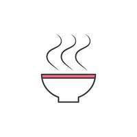 hot soup vector icon illustration