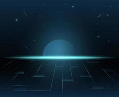 Futuristic technology background , space with stars in neon style. Vector