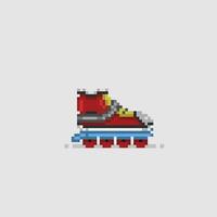 skates in pixel art style vector