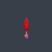 paint brush tool in pixel art style vector