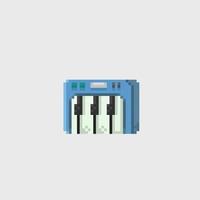 mini piano in pixel art style vector