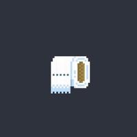 toilet paper in pixel art style vector