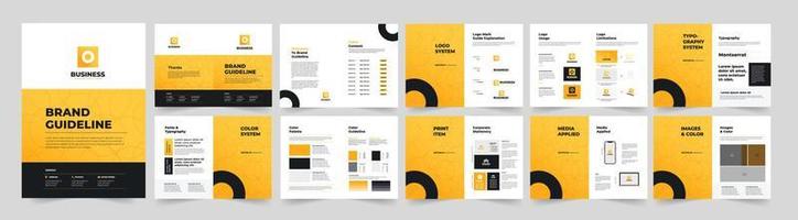 Brand guideline layout template design vector