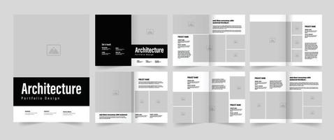 diseño de portafolio de arquitectura vector