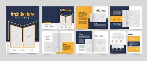 Architecture Portfolio Design Template vector