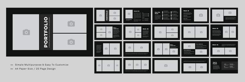 Landscape Portfolio Design  with Black and White