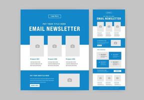 Email Newsletter Template Design vector
