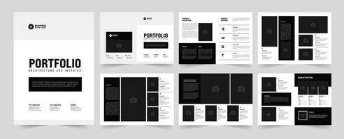 Modern portfolio design or Architecture portfolio template vector