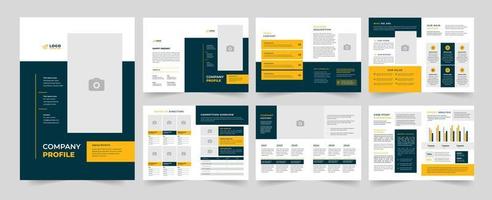 Company profile and Company profile yellow color shape template design vector