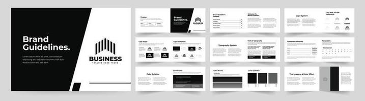 Brand guideline or landscape brand guidelines design vector