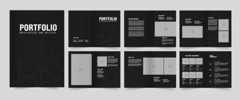 Architecture Portfolio Template Design or Portfolio Template vector