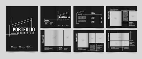 Creative Portfolio and and portfolio with Black and White vector