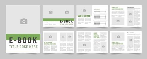 Clean Ebook Layout or ebook layout design vector