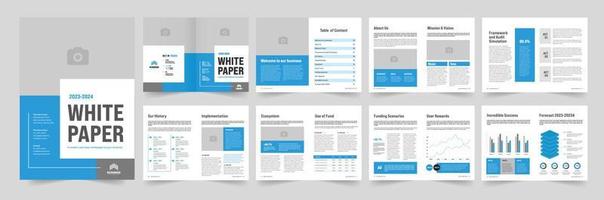 White Ppaper layout Template Design vector