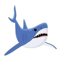 Trendy Blue Shark vector