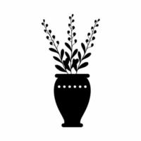 Flower in potted icon simple vector illustration. Stock vector.