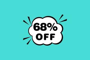 68 percent Sale and discount labels. price off tag icon flat design. vector