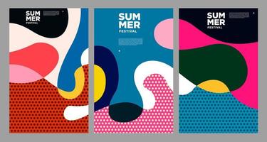 Vector colorful fluid abstract background for summer banner