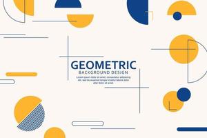 Geometric background with abstract shapes design vector