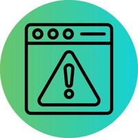 Web Warning Vector Icon Design
