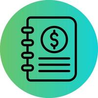 Accounting Book Vector Icon Design