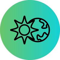 Solar Eclipse Vector Icon Design