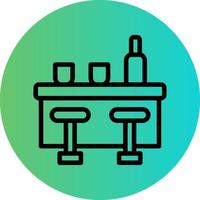 Bar Counter Vector Icon Design