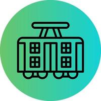 Tram Vector Icon Design