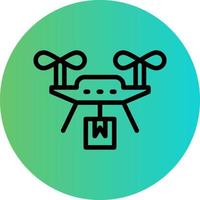 Drone Delivery Vector Icon Design