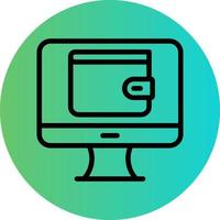 Online Wallet Vector Icon Design