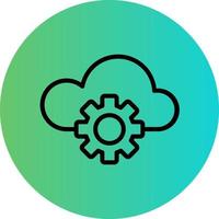 Cloud Settings Vector Icon Design