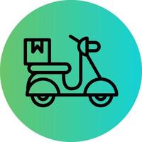 Motorbike Delivery Vector Icon Design