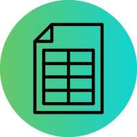 Spreadsheet Vector Icon Design