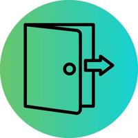 Exit Door Vector Icon Design