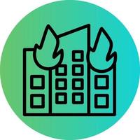 Building Fire Vector Icon Design