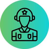 Army Pilot Vector Icon Design