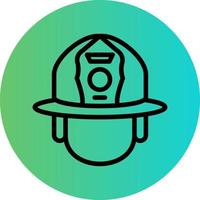 Firefighter Helmet Vector Icon Design