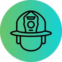 Firefighter Helmet Vector Icon Design