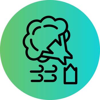 árbol roto vector icono diseño