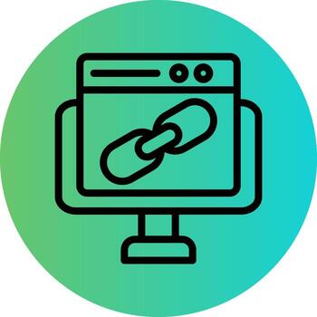 diseño de icono de vector de vínculo de retroceso