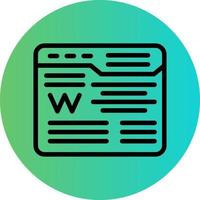 diseño de icono de vector de wikipedia